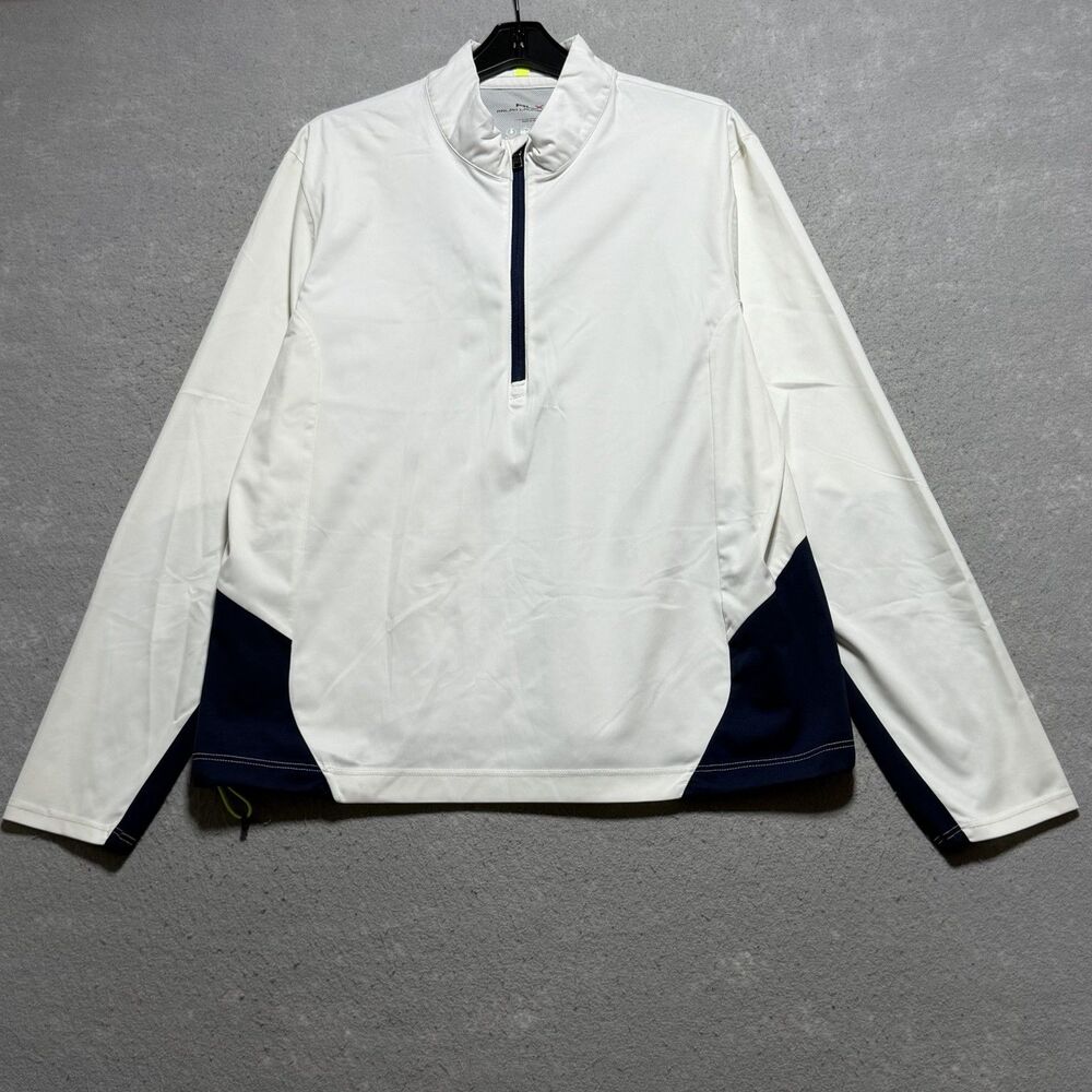 Ralph Lauren RLX Quarter Zip Pullover Golf Jacket Women's Large White Golf